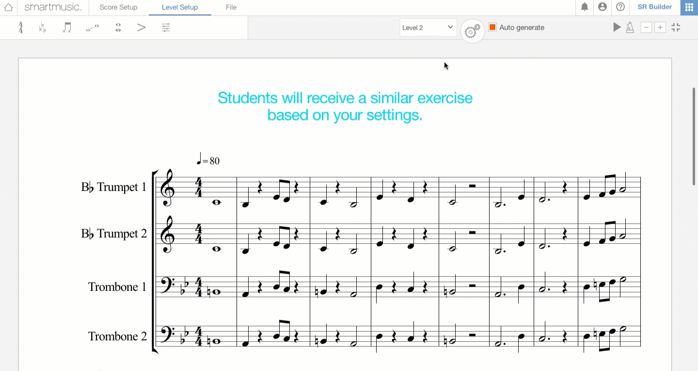 introducing the Sight Reading Builder