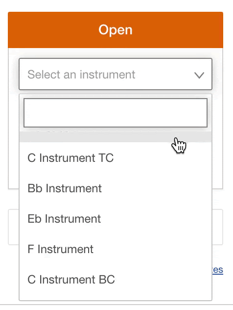 flex titles select instrument